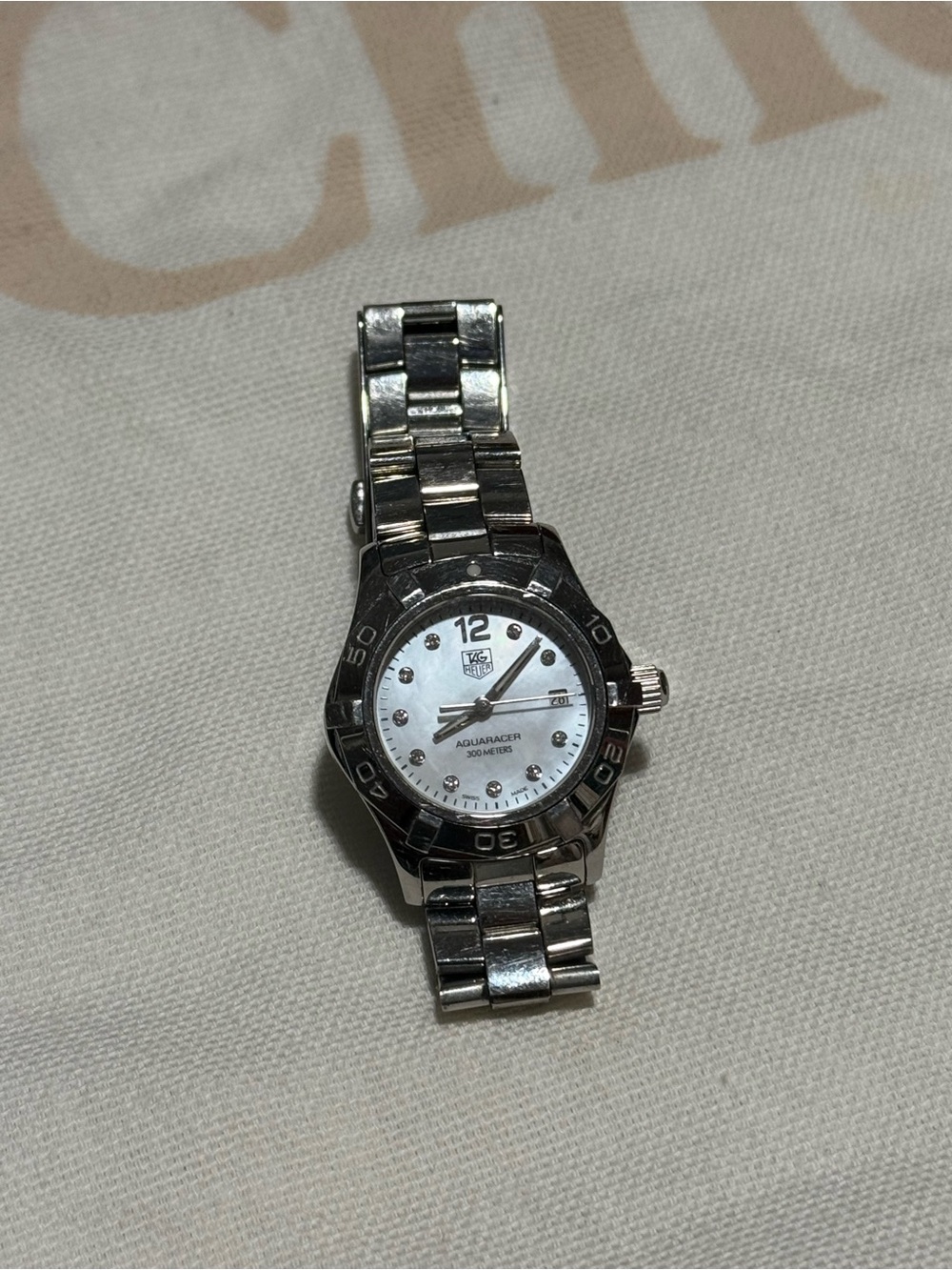 Tag Heuer Silver Bracelet Watch with White Mother-of-Pearl Dial - Picture 3 of 3